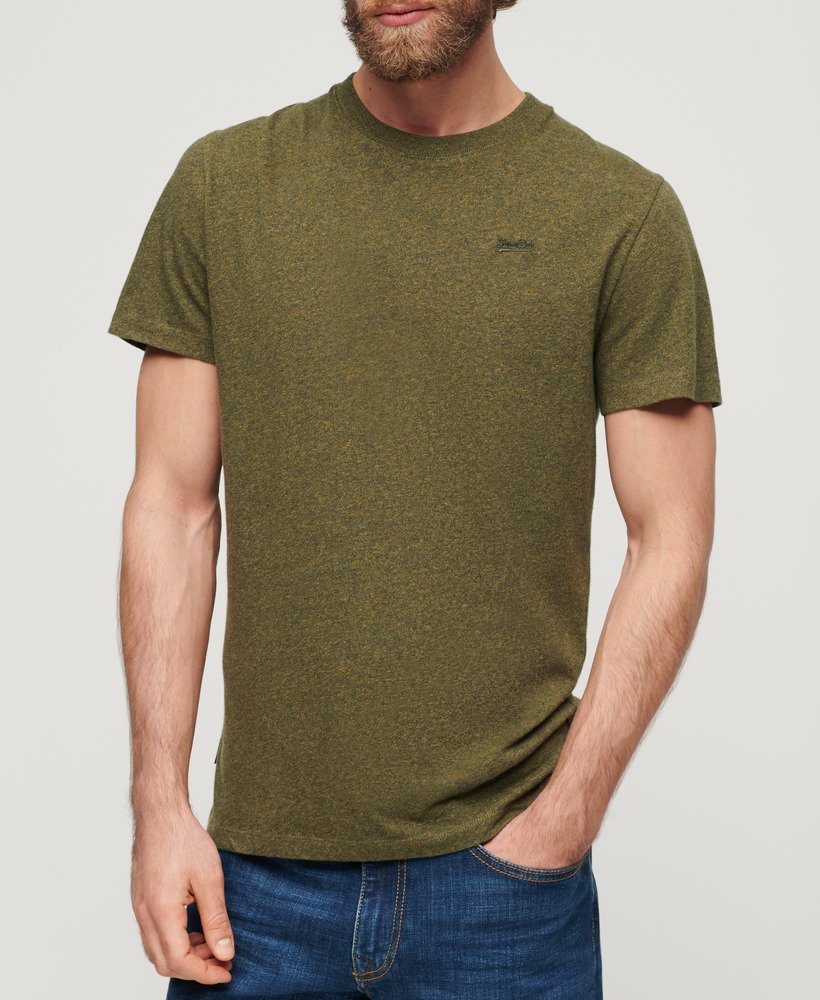 オーガニックコットン エッセンシャル スモール ロゴ tシャツ(オリーブ フレック マール)