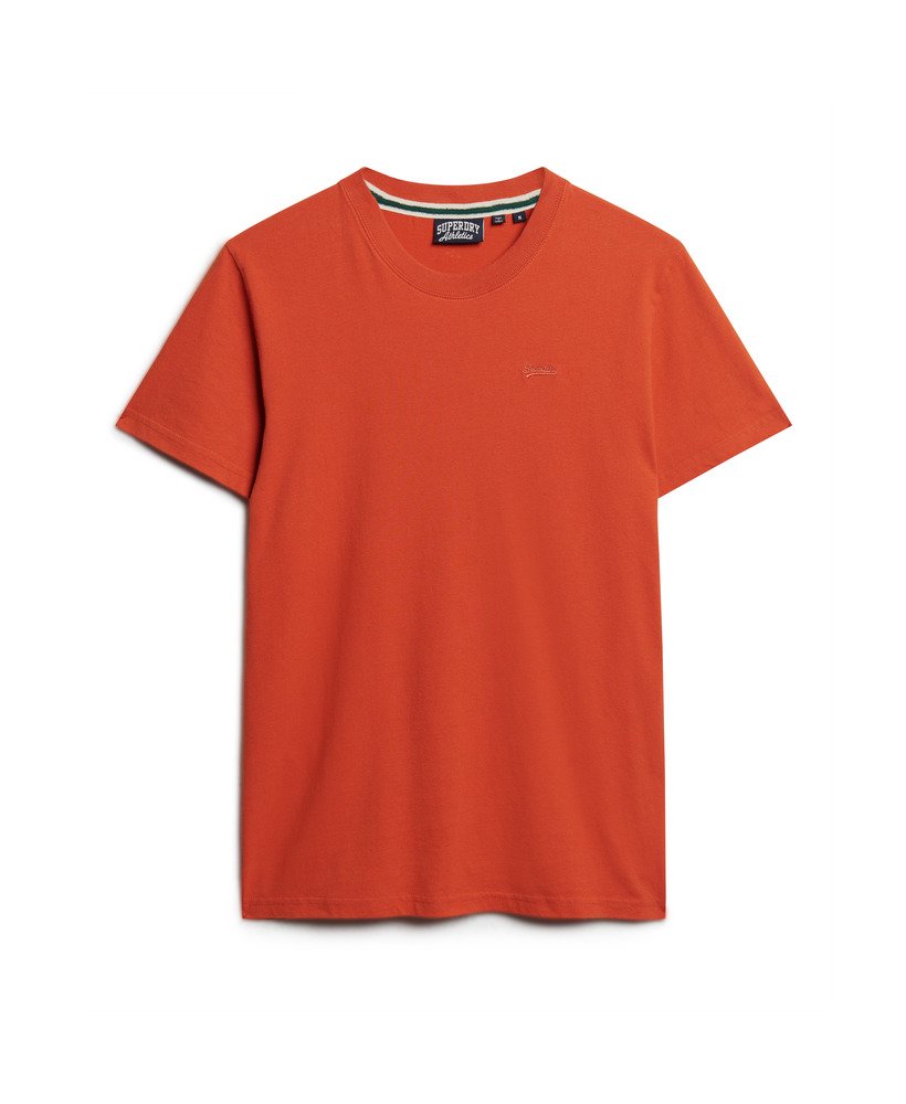 オーガニックコットン エッセンシャル スモールロゴ tシャツ(デニムコー ラストオレンジ)