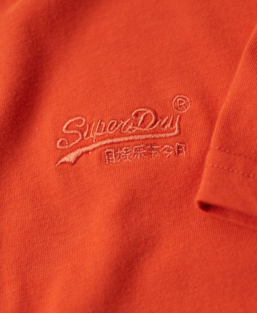ヴィンテージロゴ刺繍tシャツ(デニムカラー:ラストオレンジ)