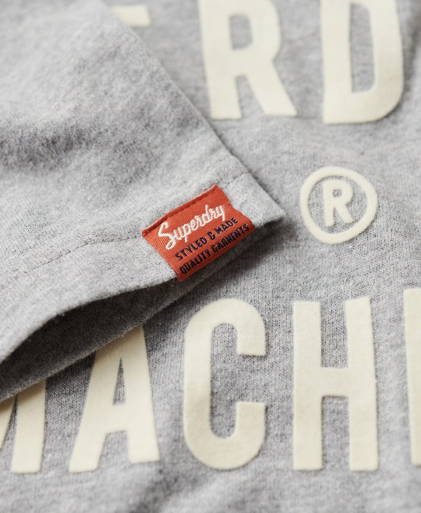 ワークウェア フロック グラフィック tシャツ(アッシュグレーマーブル)