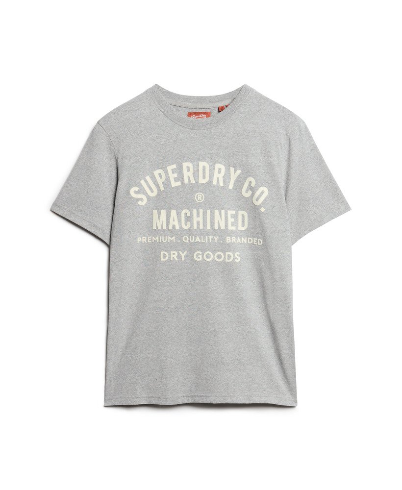 ワークウェア フロック グラフィック tシャツ(アッシュグレーマーブル)