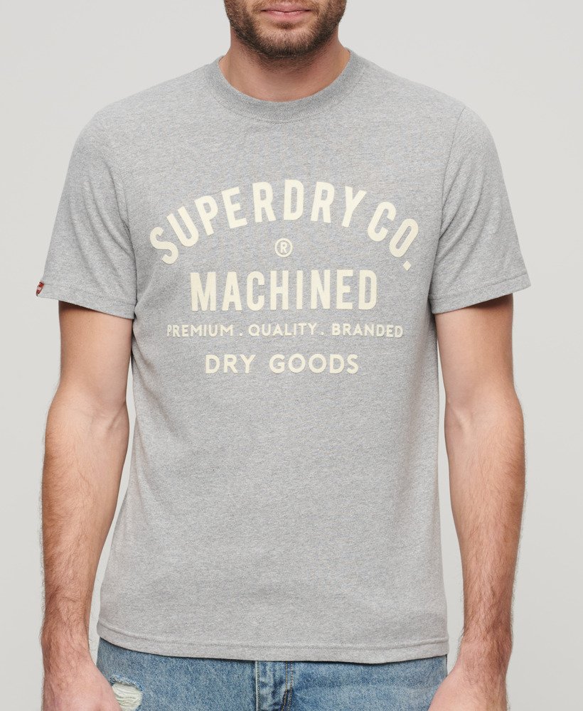ワークウェア フロック グラフィック tシャツ(アッシュグレーマーブル)