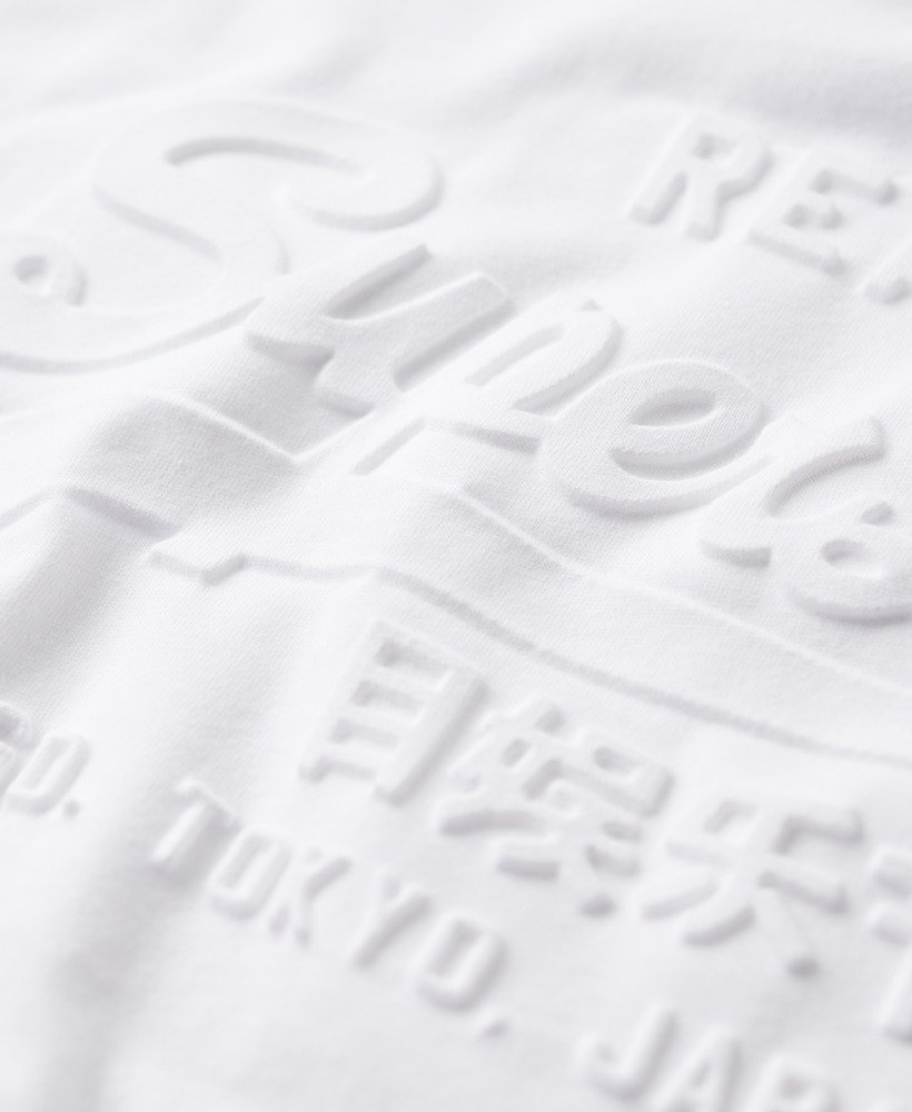 エンボス加工のヴィンテージロゴtシャツ(optic)