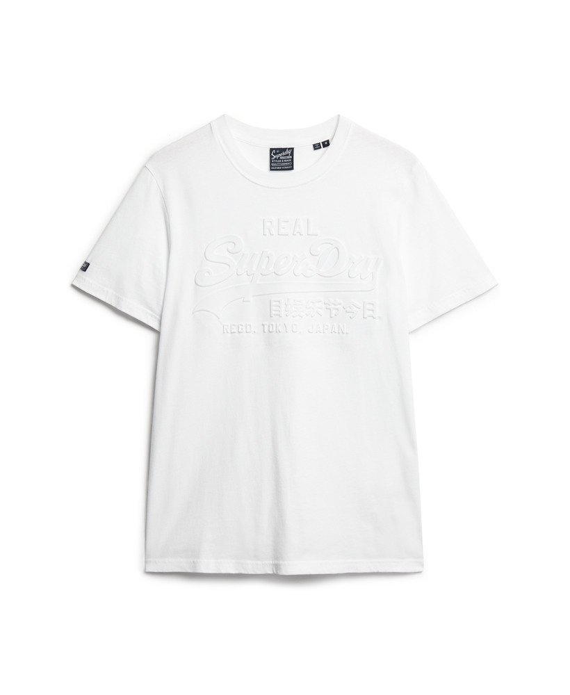 エンボス加工のヴィンテージロゴtシャツ(optic)