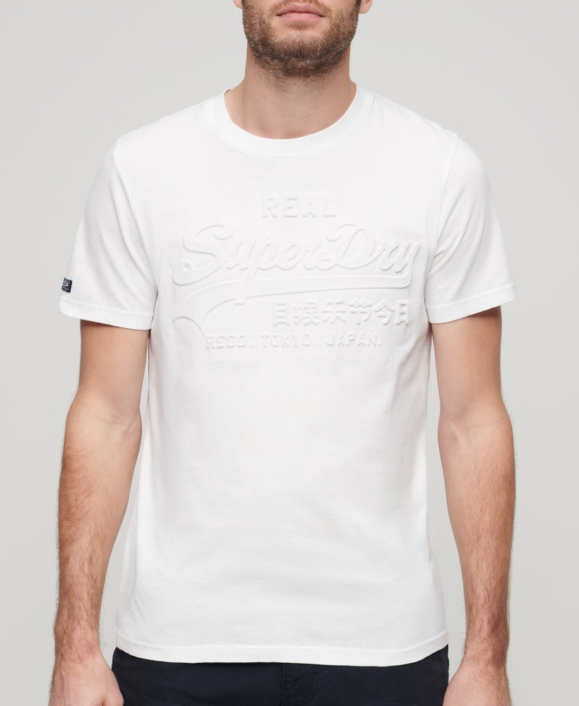 エンボス加工のヴィンテージロゴtシャツ(optic)