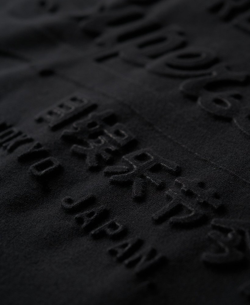 エンボス加工のヴィンテージロゴtシャツ(ジェットブラック)
