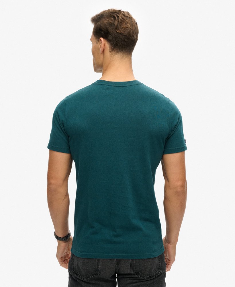 エンボス加工のヴィンテージロゴtシャツ(ダークパイングリーン)