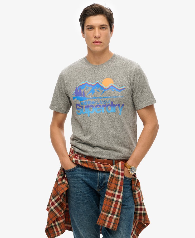 コアロゴ グレートアウトドアtシャツ(アスファルトグレーグリット)