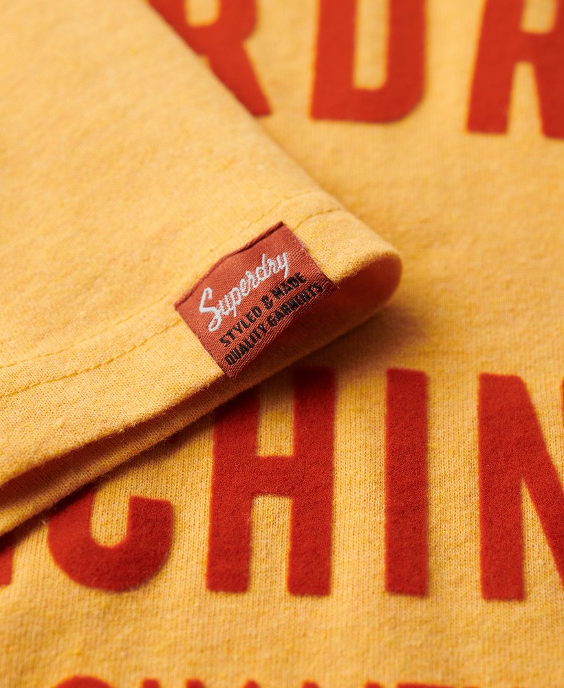 ワークウェア フロック グラフィック tシャツ(アンバーイエローマール)