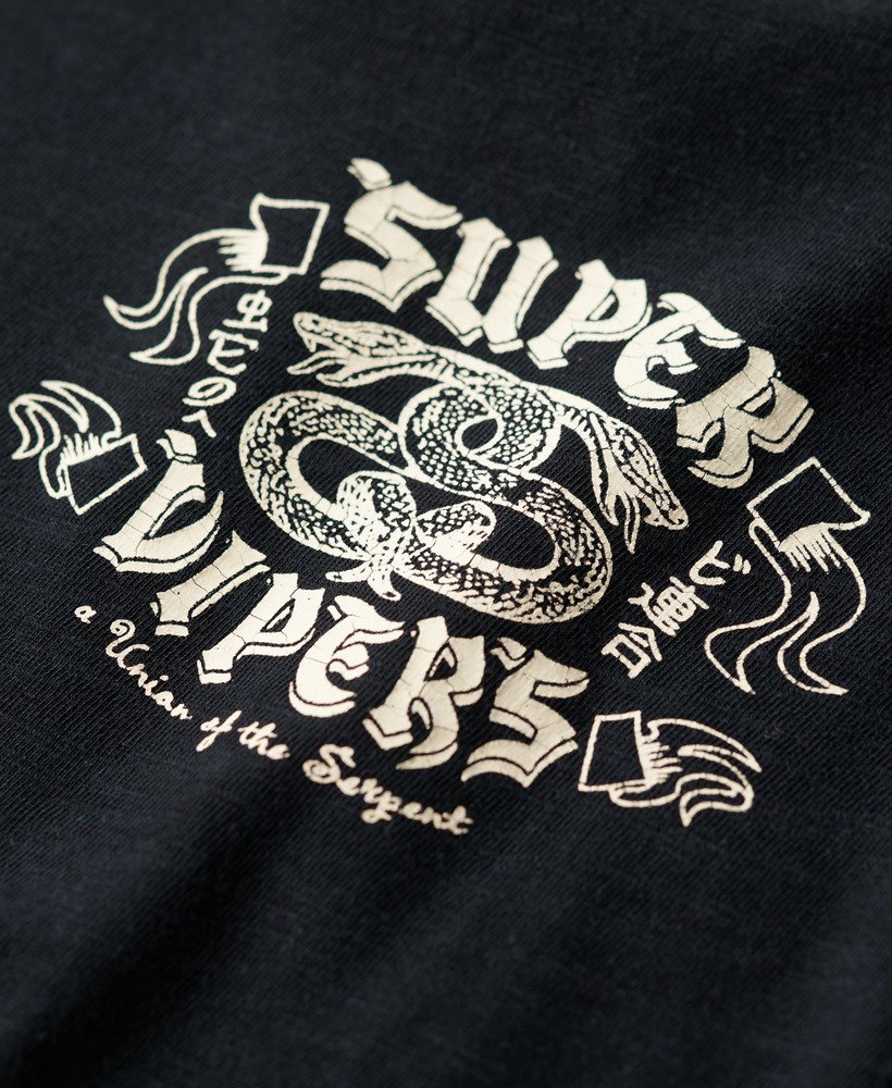 レトロロッカーグラフィックtシャツ(ブラック)