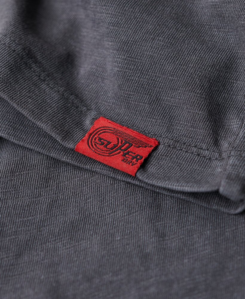 レトロロッカーグラフィックtシャツ(チャコールグレー)