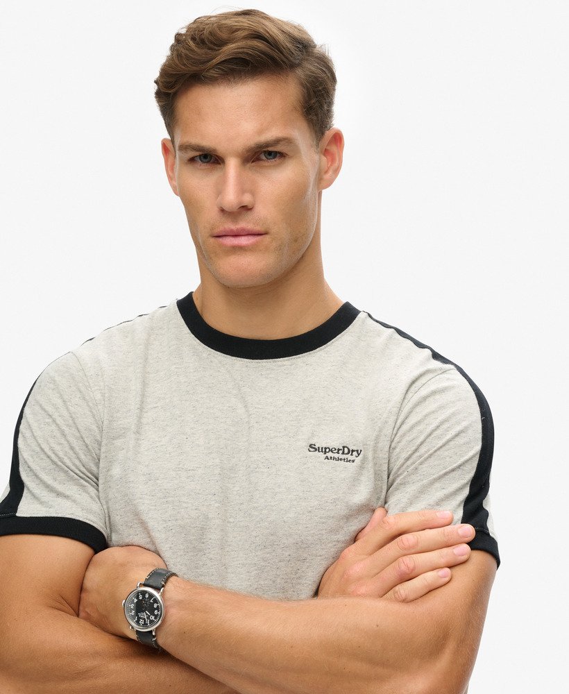 エッセンシャル ロゴ レトロ tシャツ(グレー フレック マールブラック)