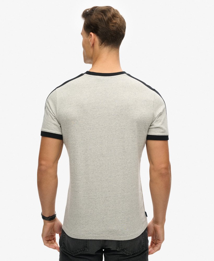 エッセンシャル ロゴ レトロ tシャツ(グレー フレック マールブラック)