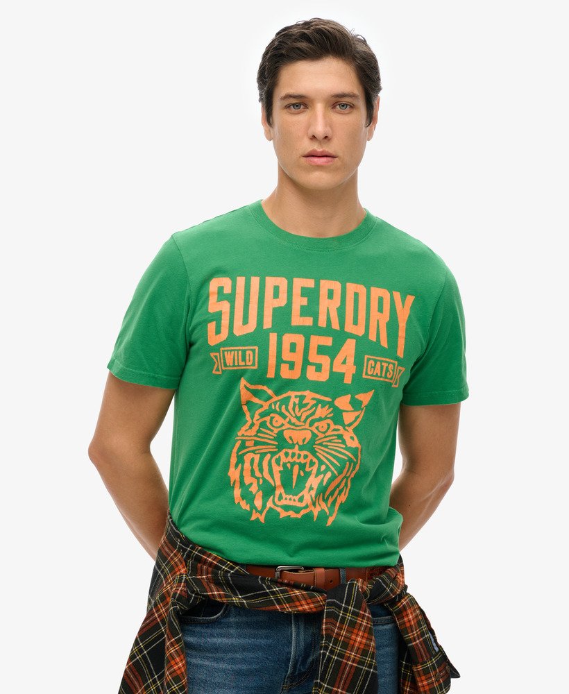 陸上競技用グラフィックtシャツ(オレゴングリーン)