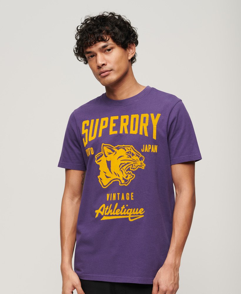 陸上競技グラフィックtシャツ(lex purple)