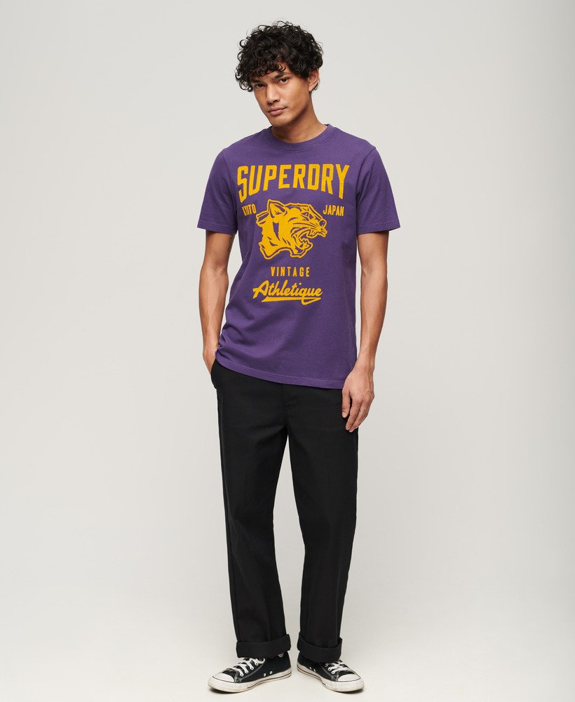 陸上競技グラフィックtシャツ(lex purple)