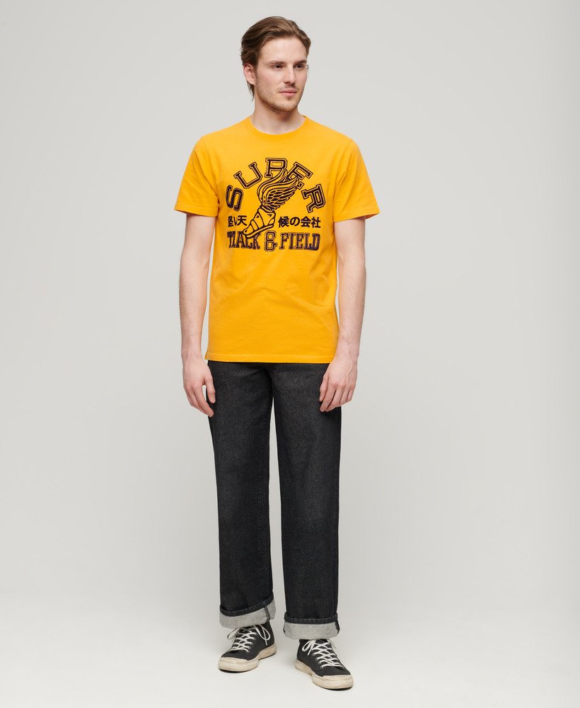 陸上競技グラフィックtシャツ(ユタゴールド)