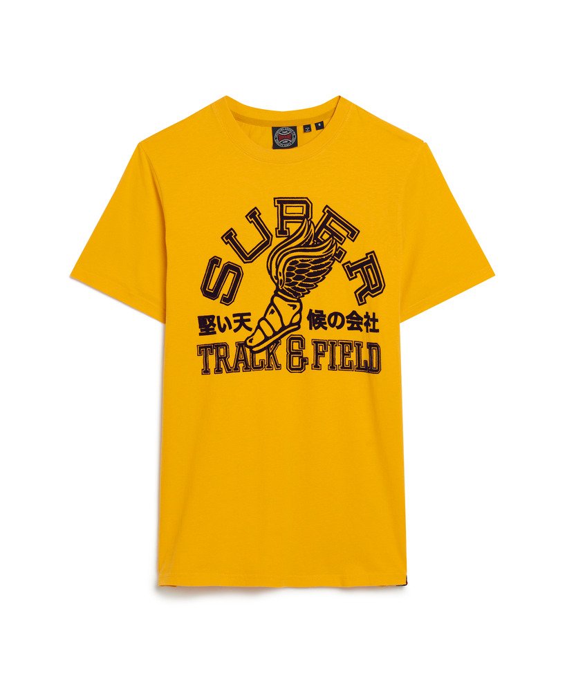 陸上競技グラフィックtシャツ(ユタゴールド)