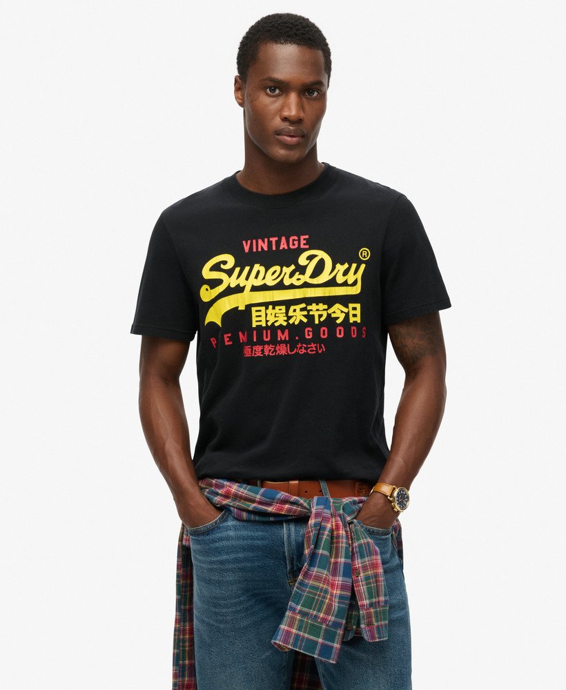 ヴィンテージ ロゴ デュオ tシャツ(ジェットブラック)