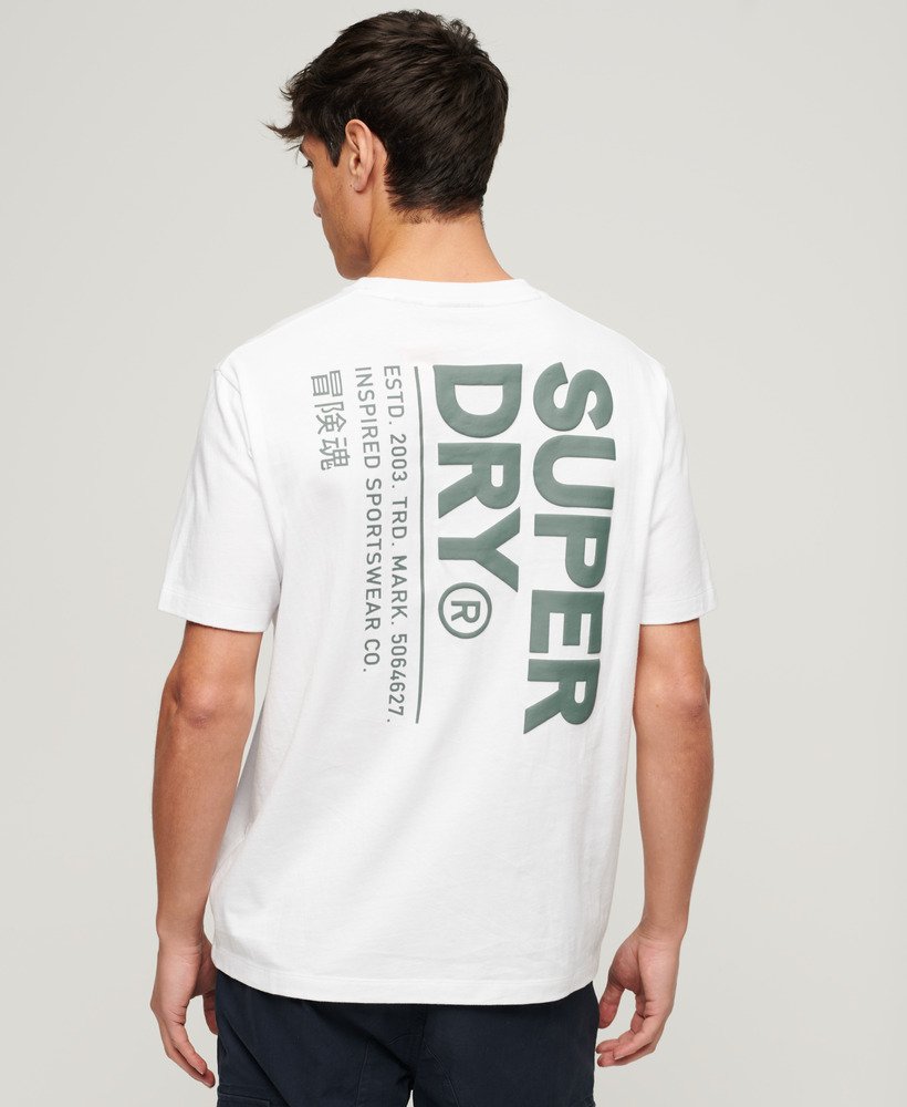 ユーティリティ スポーツ ロゴ ルーズフィット tシャツ(ブリリアントホワイト)