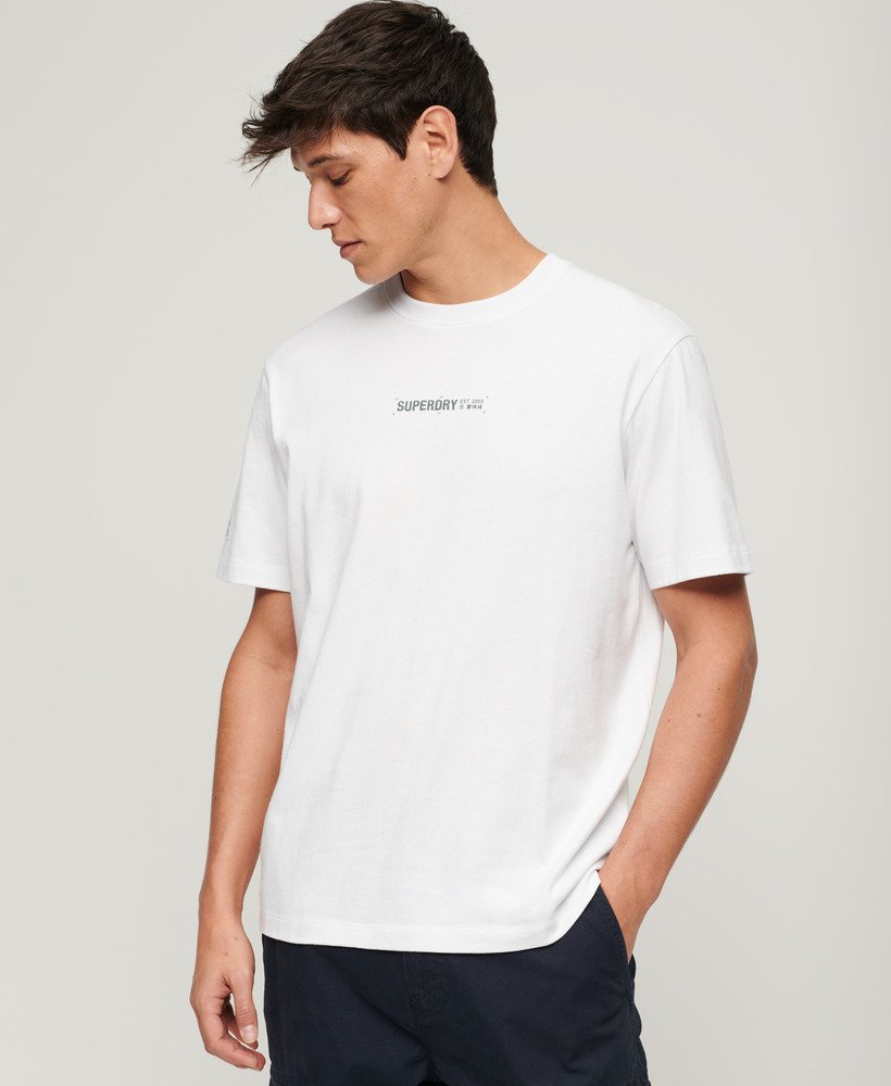 ユーティリティ スポーツ ロゴ ルーズフィット tシャツ(ブリリアントホワイト)