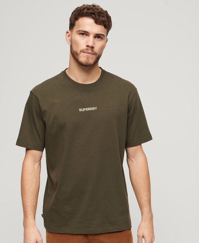 マイクロロゴグラフィックルーズtシャツ(アーミーカーキ)
