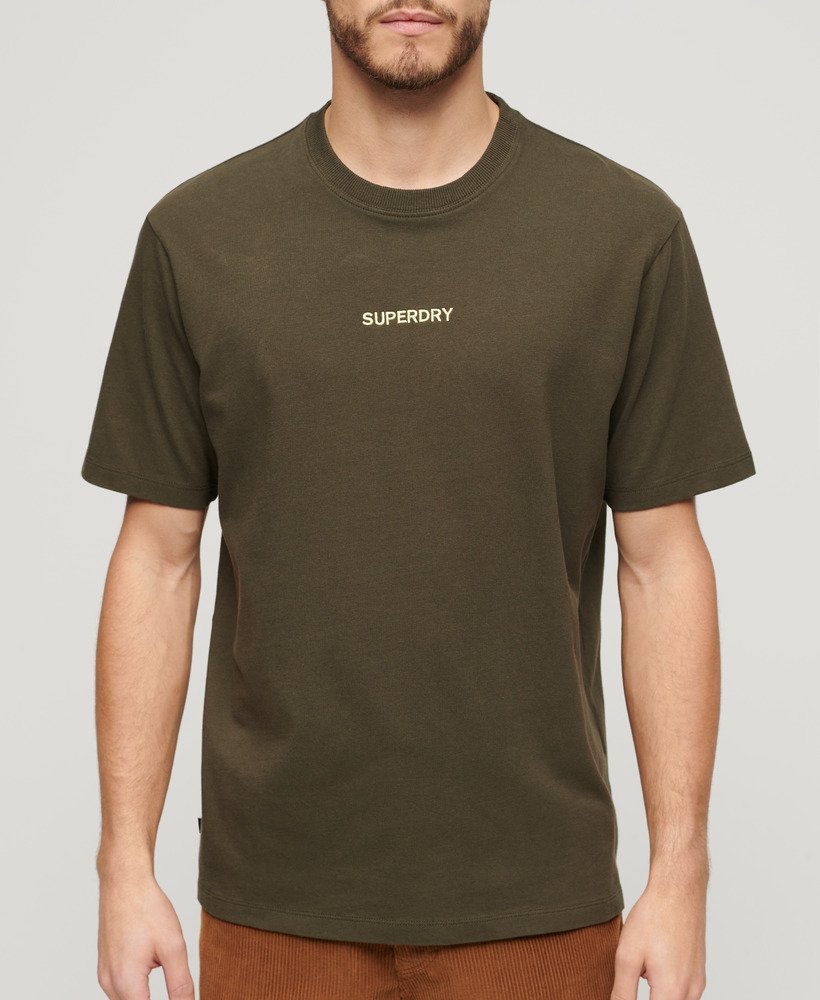 マイクロロゴグラフィックルーズtシャツ(アーミーカーキ)