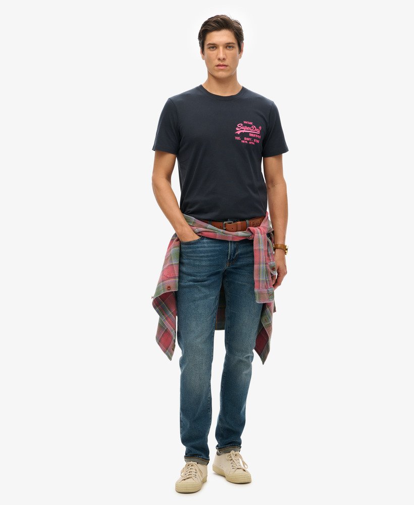 ネオンヴィンテージロゴtシャツ(エクリプスネイビー)