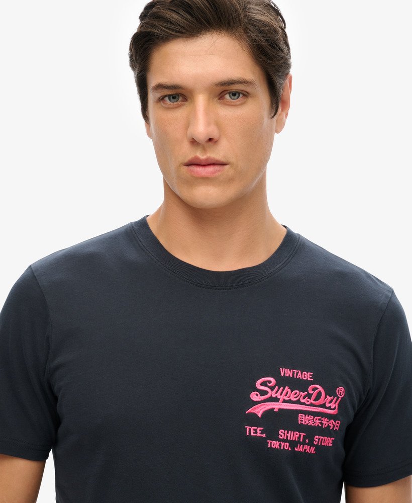 ネオンヴィンテージロゴtシャツ(エクリプスネイビー)