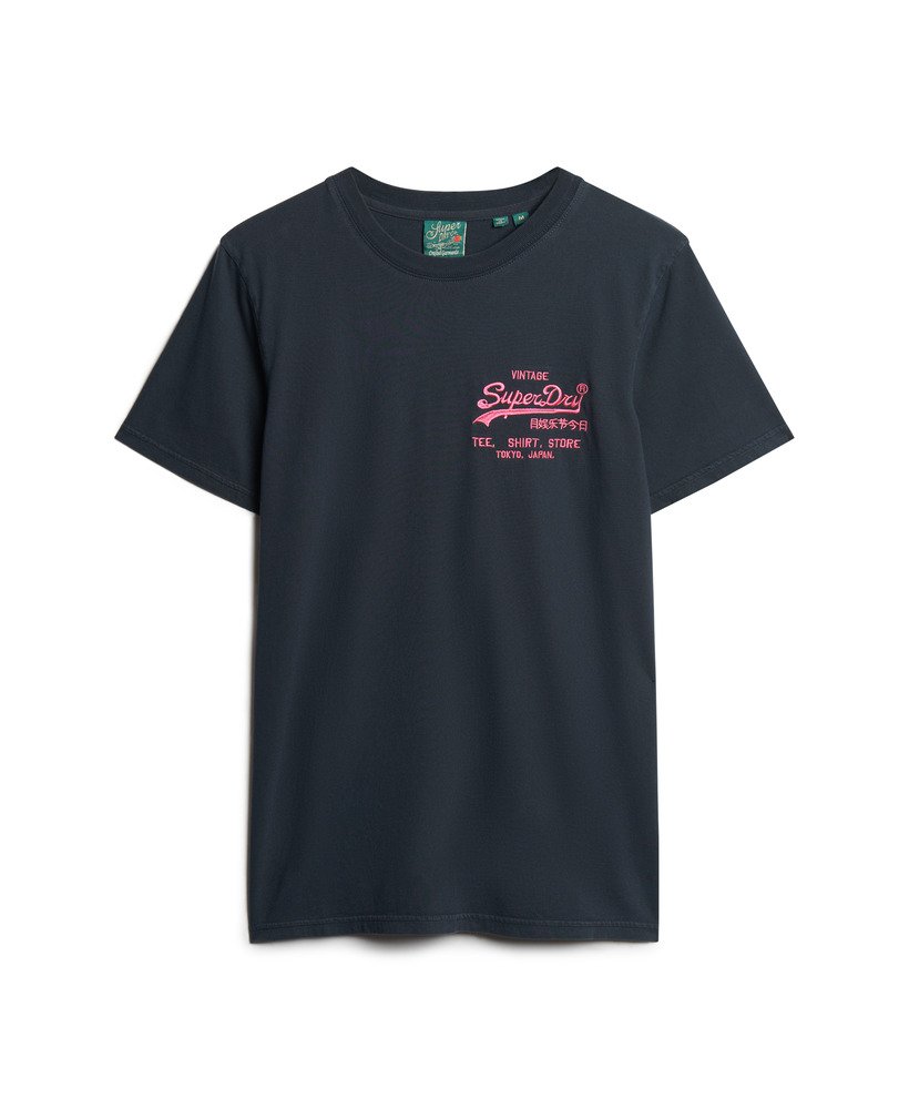 ネオンヴィンテージロゴtシャツ(エクリプスネイビー)