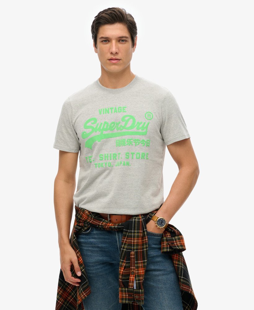 ネオンヴィンテージロゴtシャツ(アスレチックグレーマール)
