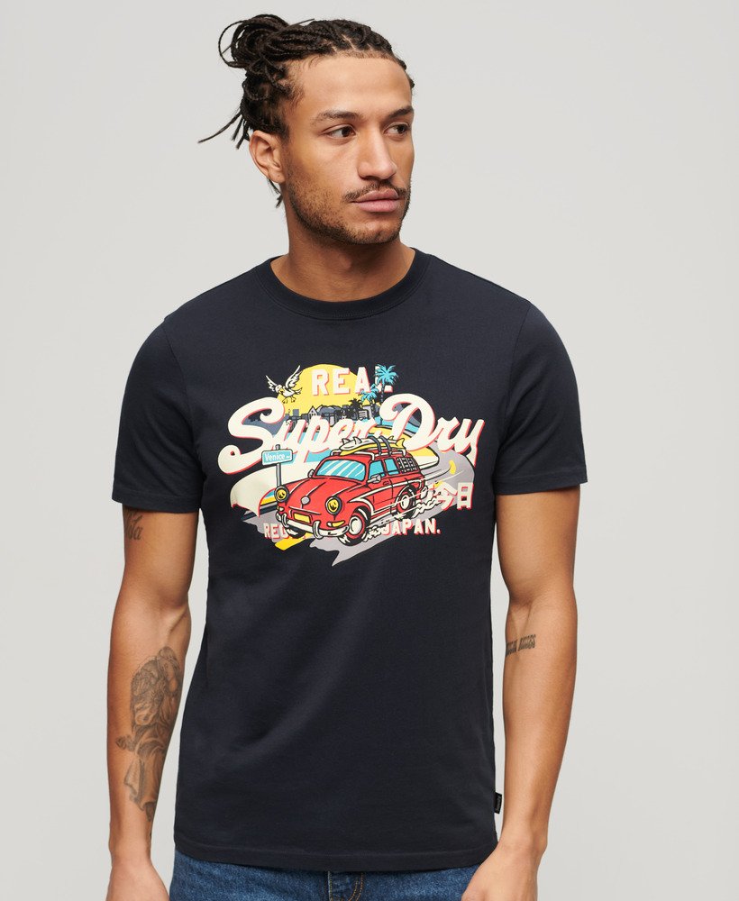 laヴィンテージロゴグラフィックtシャツ(エクリプスネイビー)