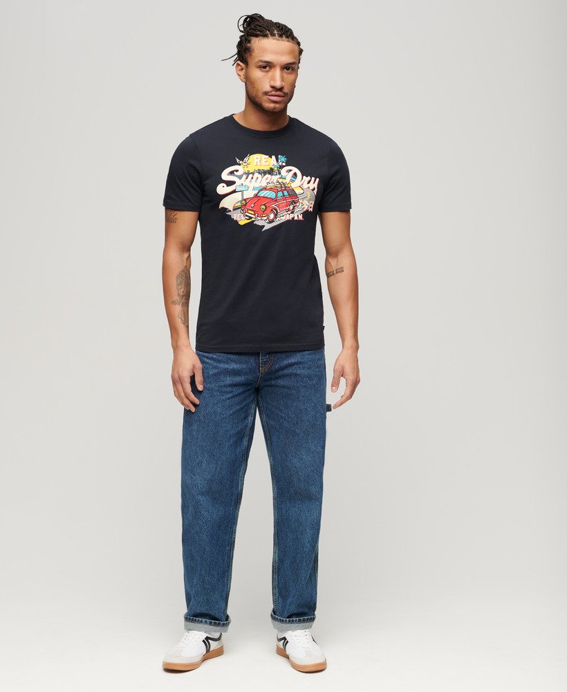 laヴィンテージロゴグラフィックtシャツ(エクリプスネイビー)