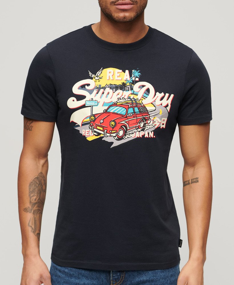 laヴィンテージロゴグラフィックtシャツ(エクリプスネイビー)