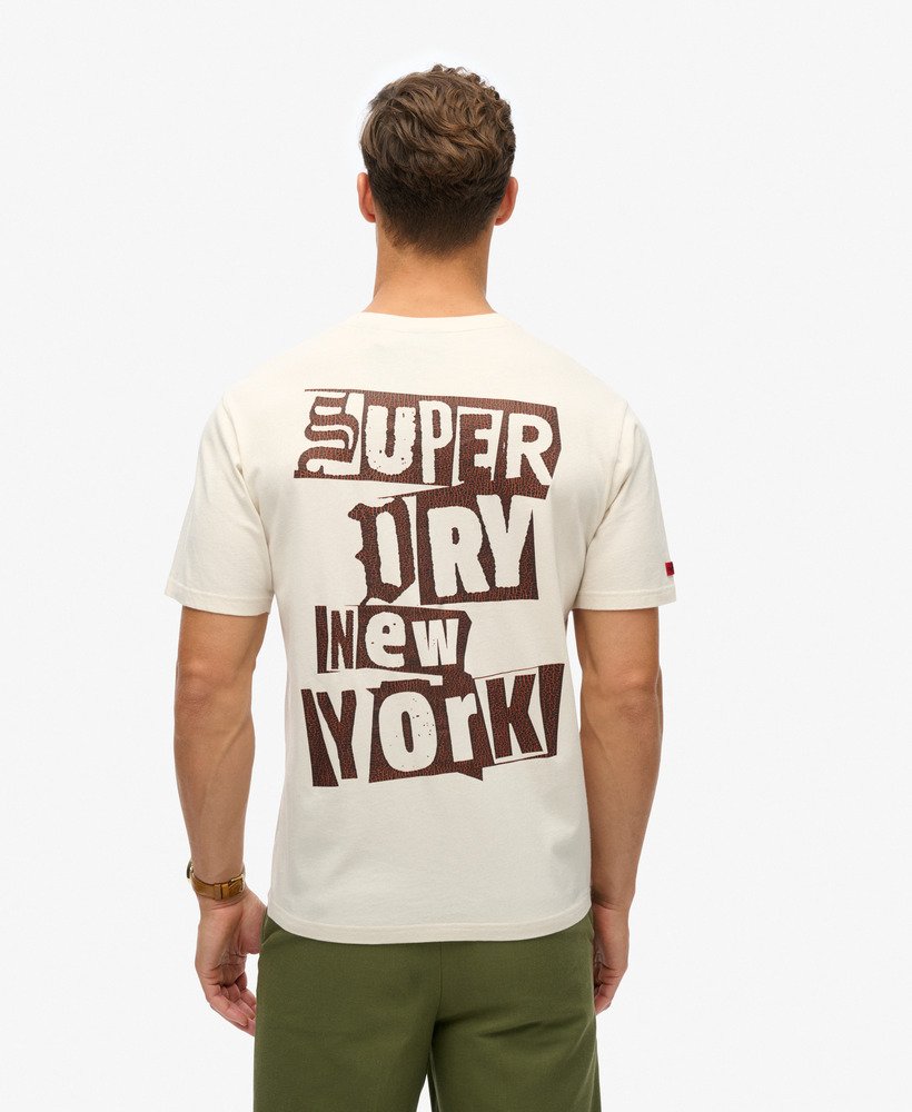 ローファイパンクグラフィックルーズtシャツ(クリーム)