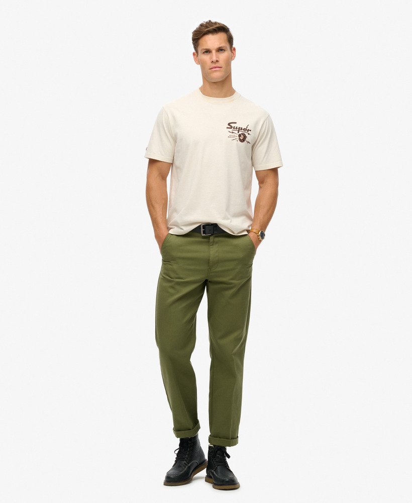 ローファイパンクグラフィックルーズtシャツ(クリーム)