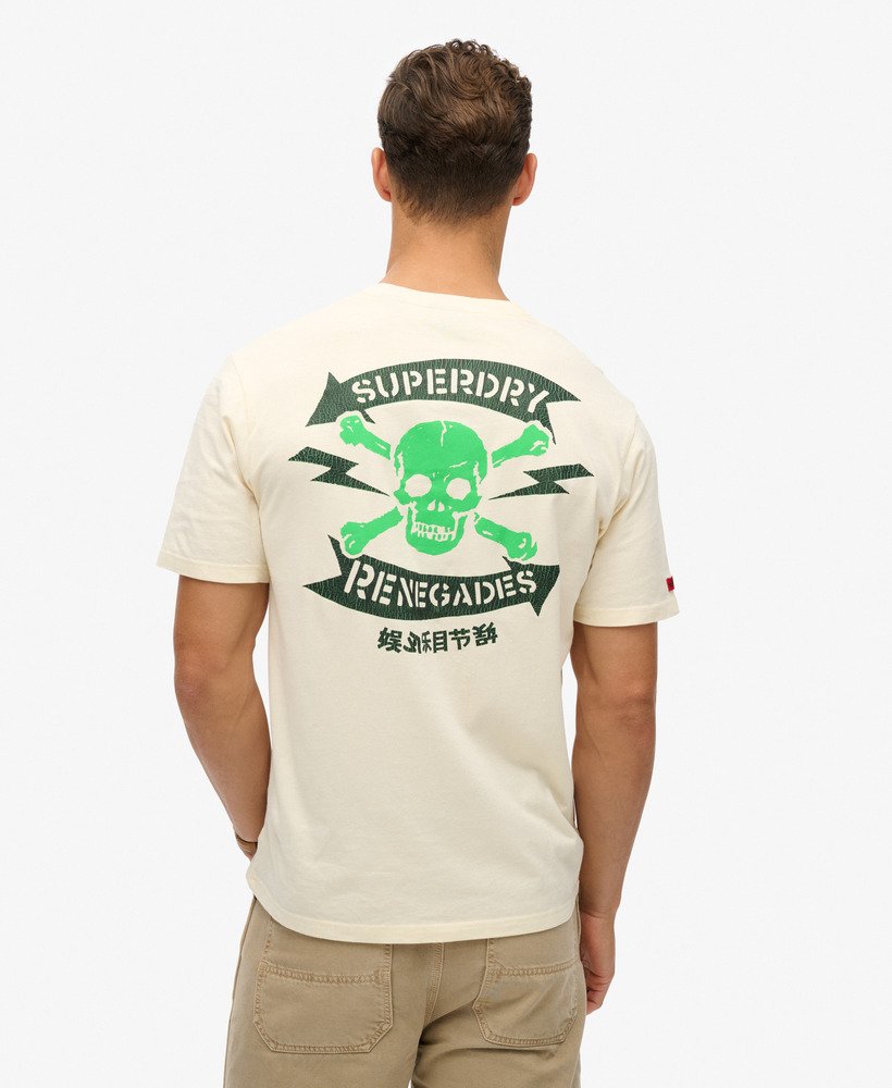 ローファイパンクグラフィックルーズtシャツ(ライスホワイト)