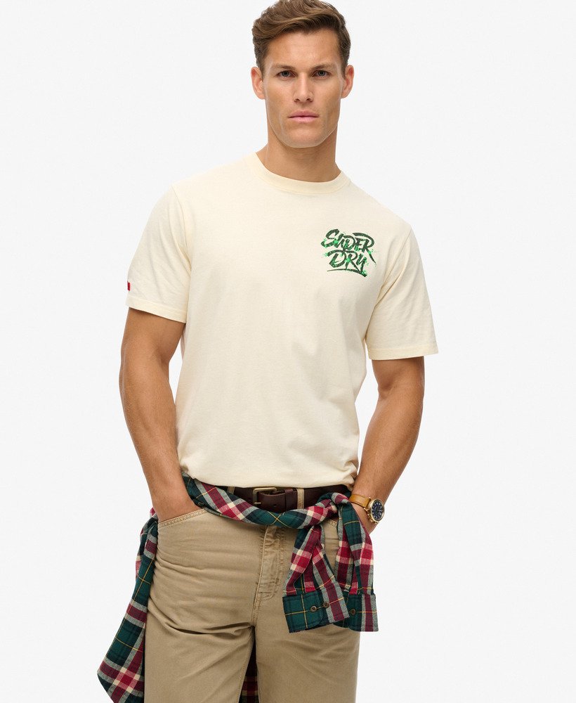 ローファイパンクグラフィックルーズtシャツ(ライスホワイト)