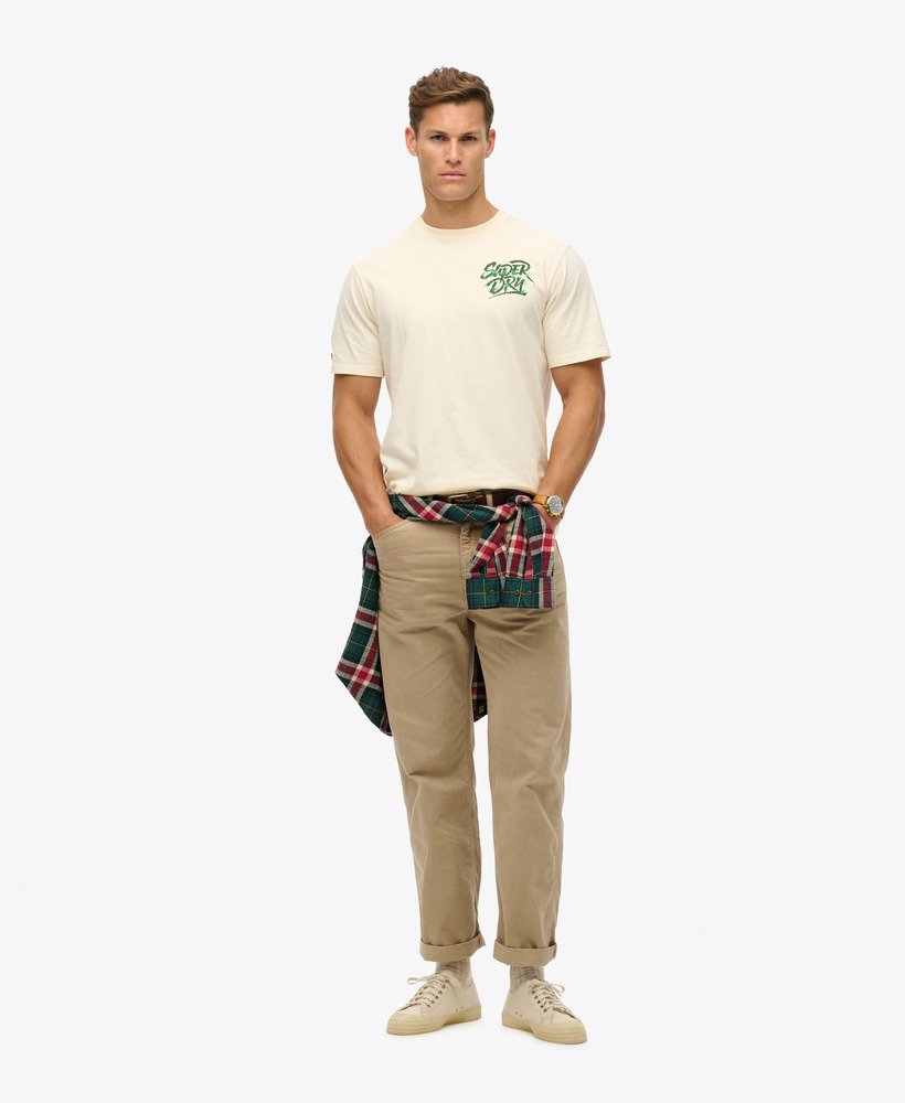 ローファイパンクグラフィックルーズtシャツ(ライスホワイト)