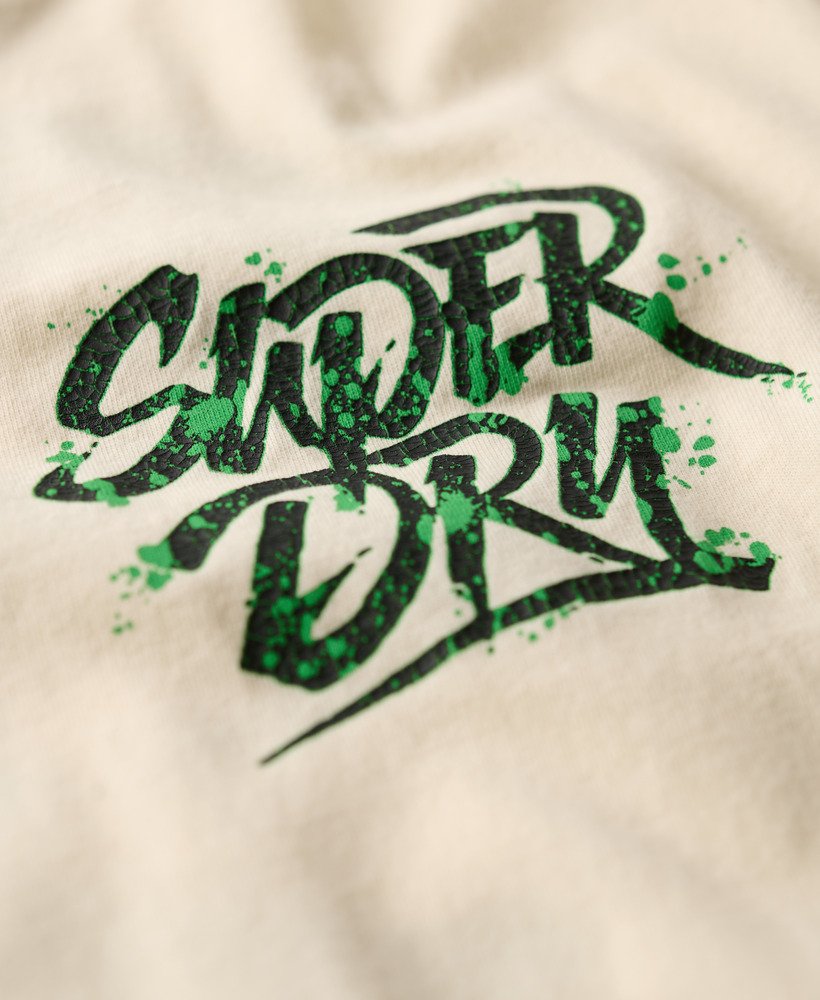 ローファイパンクグラフィックルーズtシャツ(ライスホワイト)