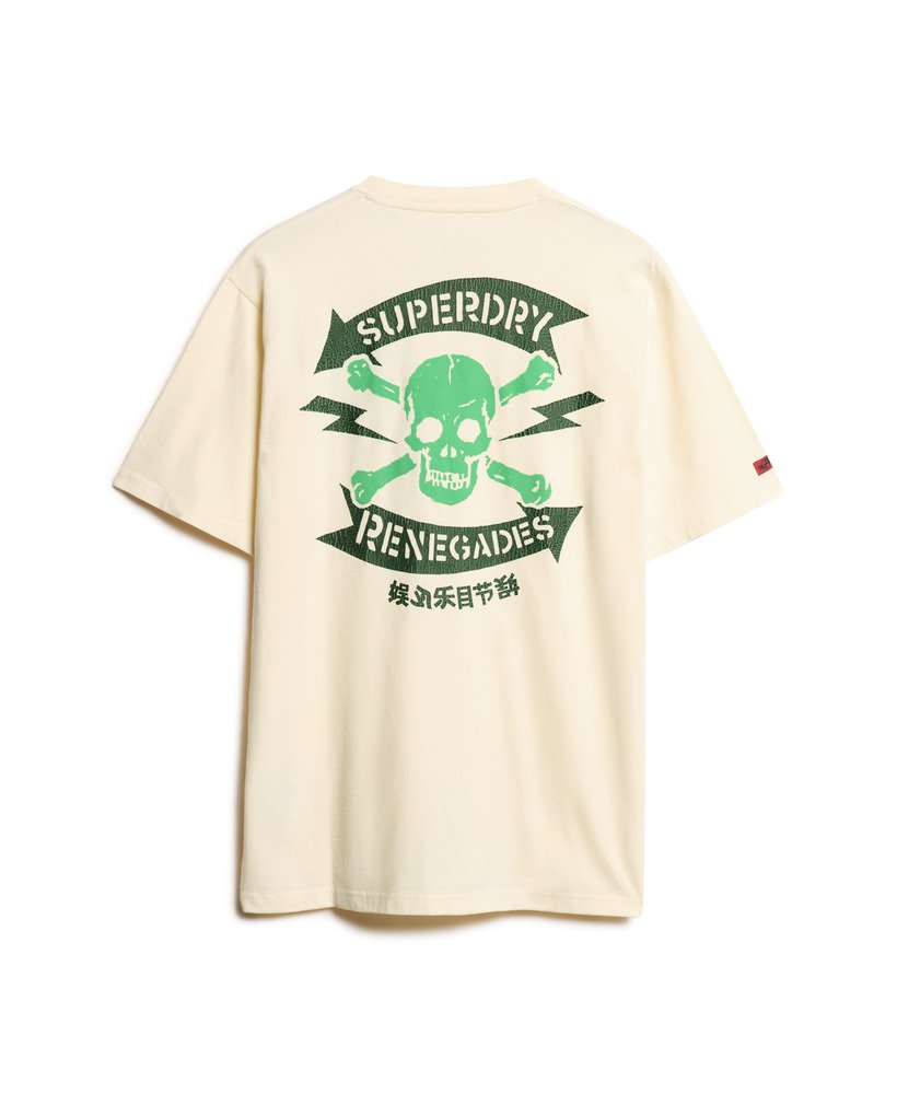 ローファイパンクグラフィックルーズtシャツ(ライスホワイト)