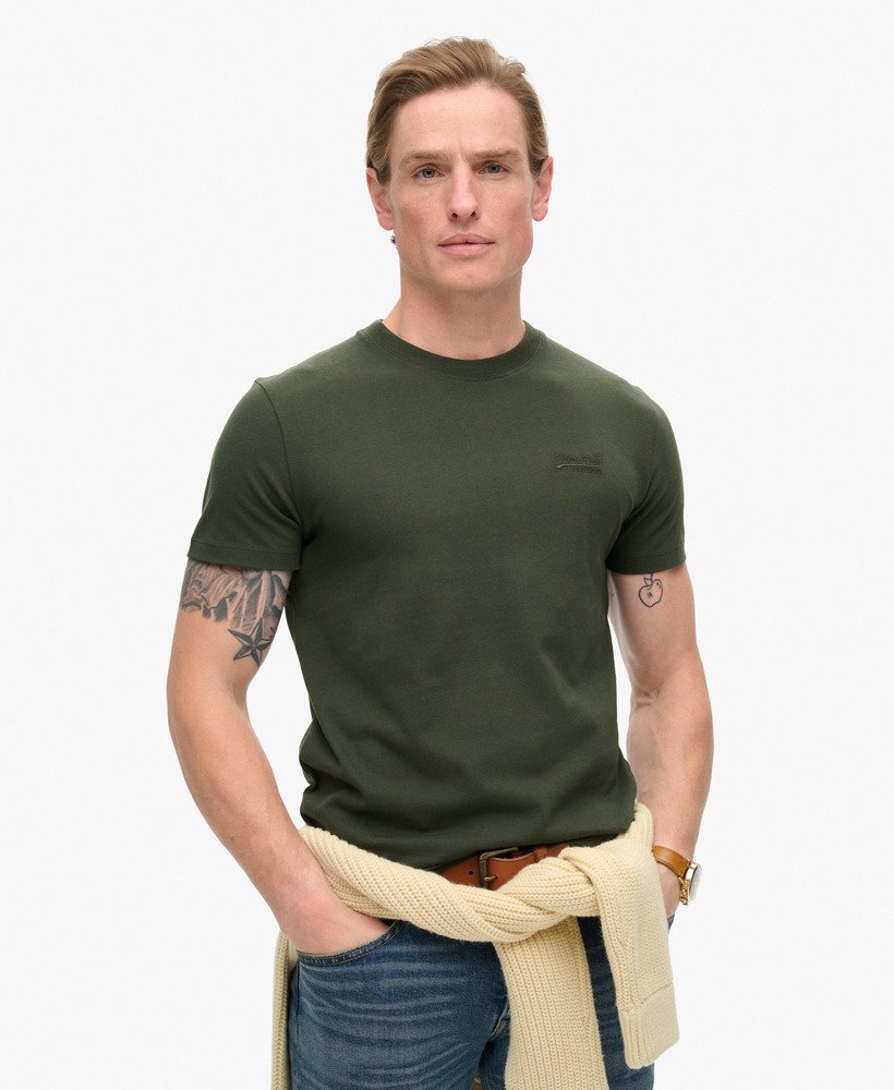 オーガニックコットン エッセンシャル ロゴ tシャツ(ダッフルバッグ入り、グリーン)