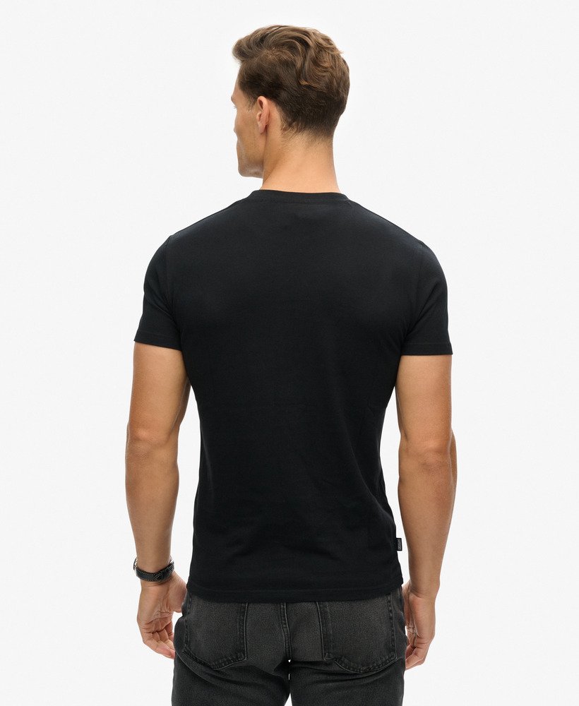 オーガニックコットン エッセンシャル ロゴ tシャツ(ブラックハザードオレンジ)