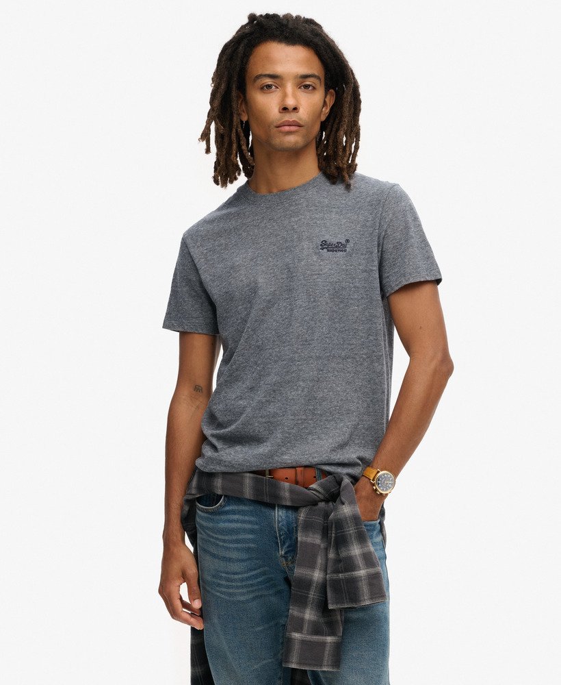 オーガニックコットン エッセンシャル ロゴ tシャツ(エクリプス ネイビーグレー マール フィーダー)