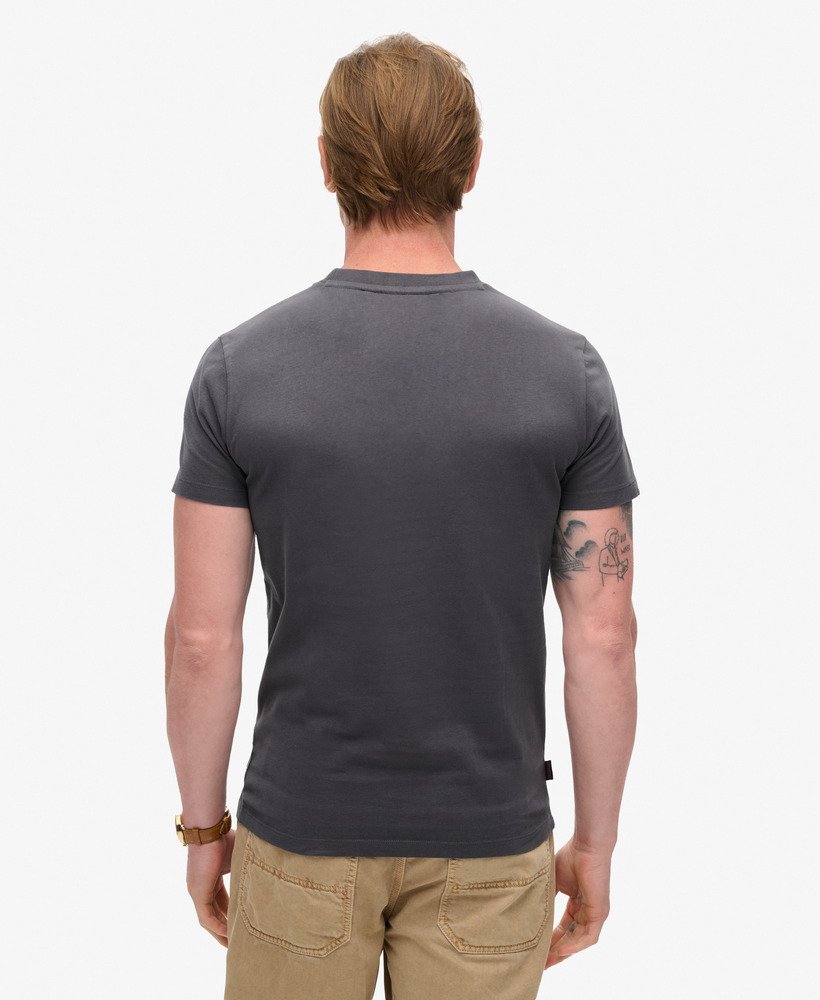 オーガニックコットン エッセンシャル ロゴ tシャツ(グラファイトブラックフルオレッド)