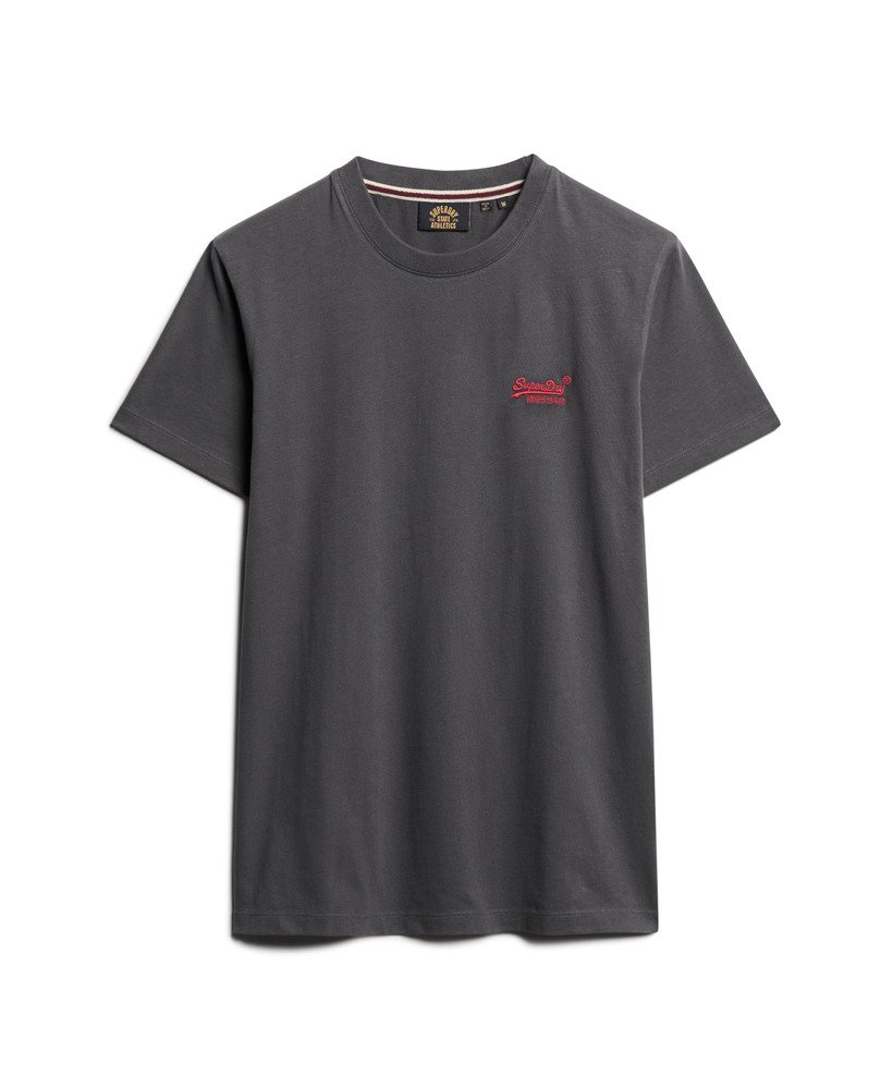 オーガニックコットン エッセンシャル ロゴ tシャツ(グラファイトブラックフルオレッド)