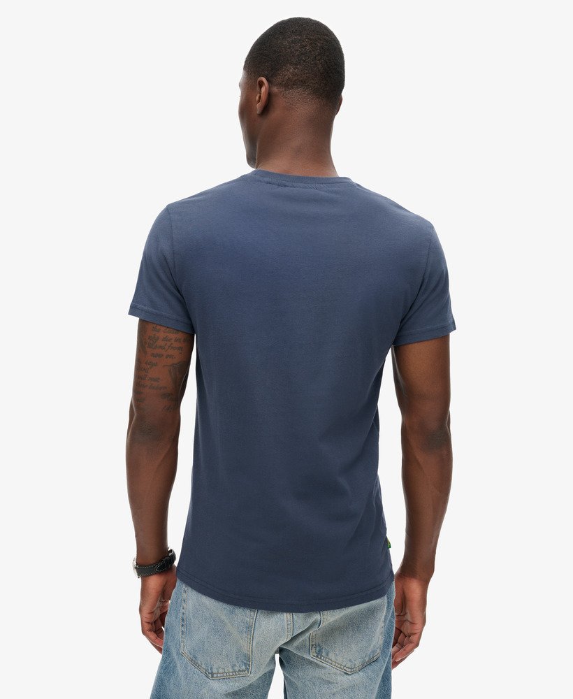 オーガニックコットン エッセンシャル ロゴ tシャツ(ローレン ネイビーフルオ ライム)