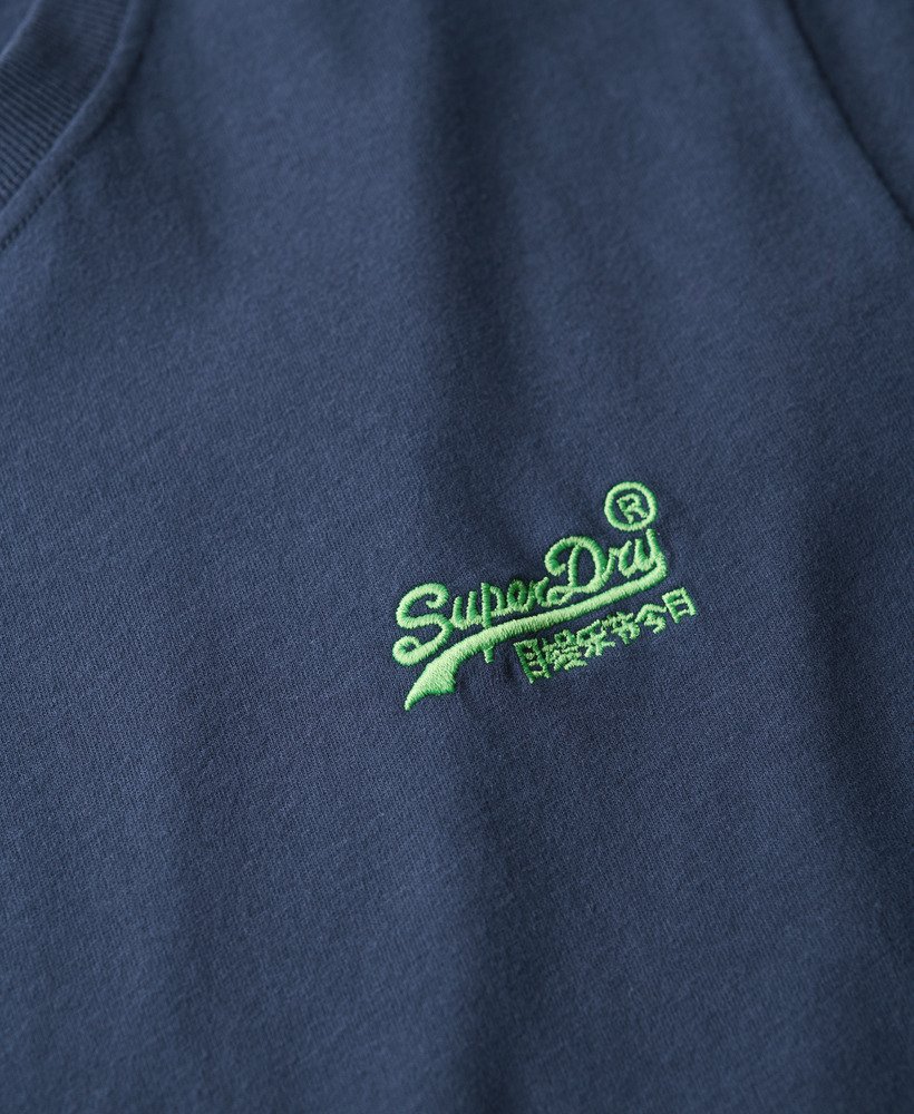 オーガニックコットン エッセンシャル ロゴ tシャツ(ローレン ネイビーフルオ ライム)