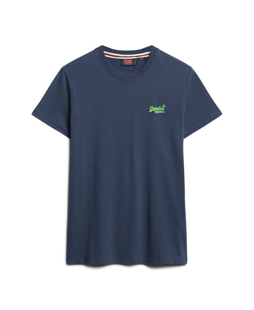 オーガニックコットン エッセンシャル ロゴ tシャツ(ローレン ネイビーフルオ ライム)