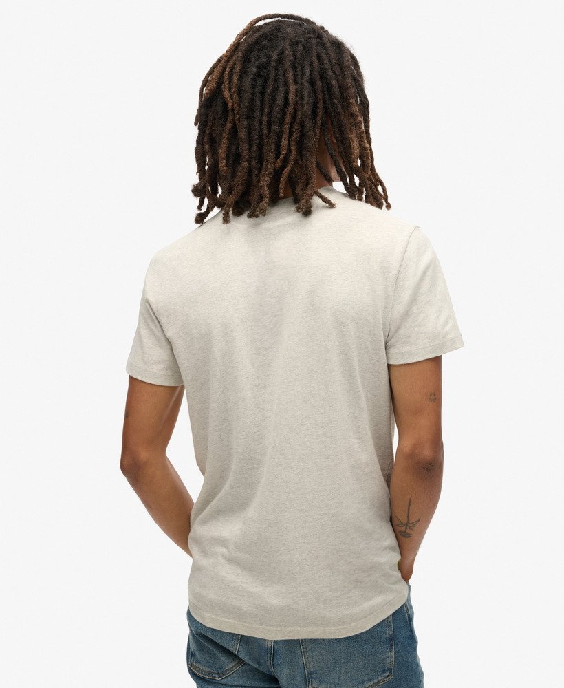 オーガニックコットン エッセンシャル ロゴ tシャツ(ライトニンググレーグランドル蛍光ブルー)